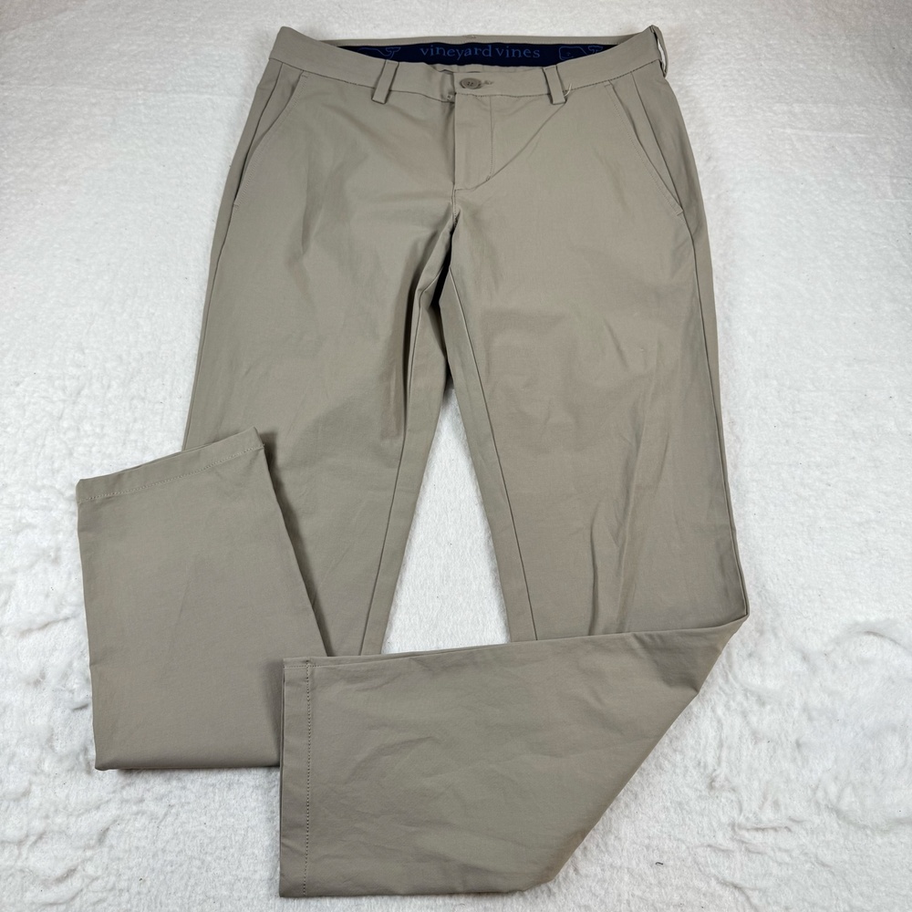Vineyard Vines Pants Mens Size 32x32 Beige Performance Chino Stretch Casual